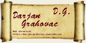 Darjan Grahovac vizit kartica